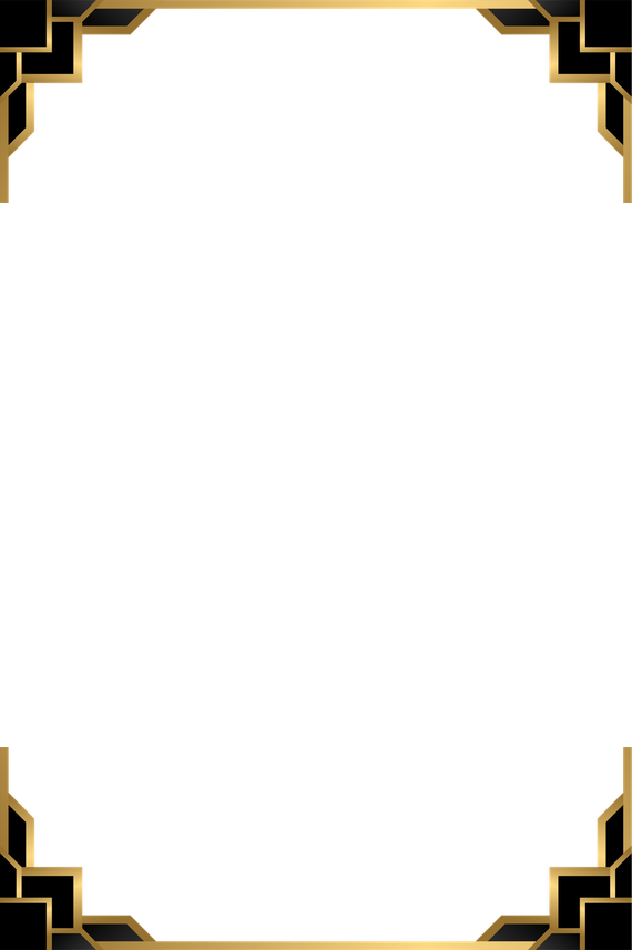 Gold art deco frame